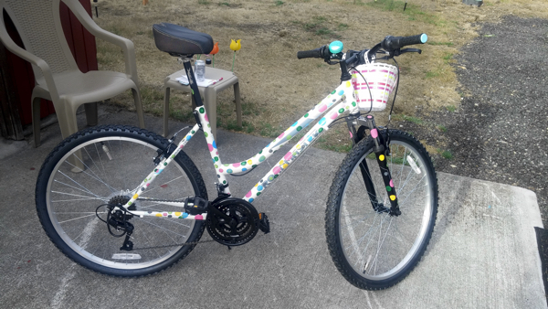 My new Burning Man bike, all pimped up.