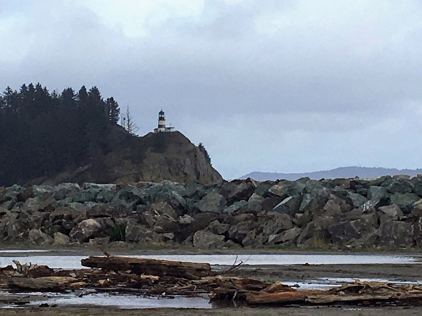 Cape Disappointment Lighthouse, seen above the North Jetty