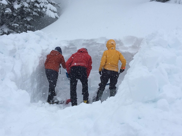 Digging Snow Caves
